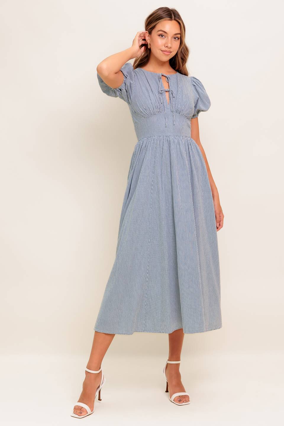 CHERIE MIDI DRESS BLUE
