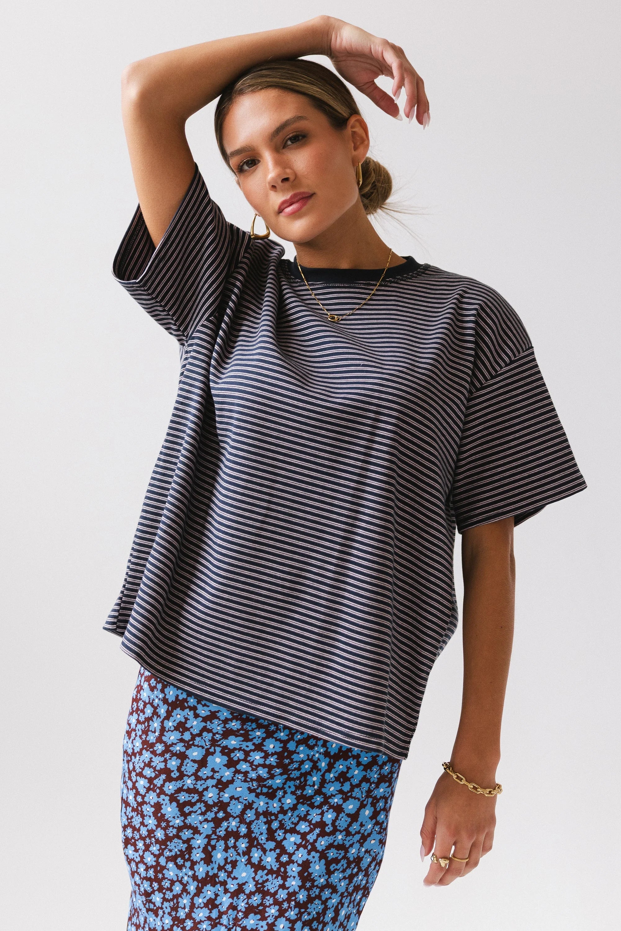 Salem Knit Top in Navy FINAL SALE