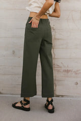 Sadie Wide Leg Pants in Olive FINAL SALE
