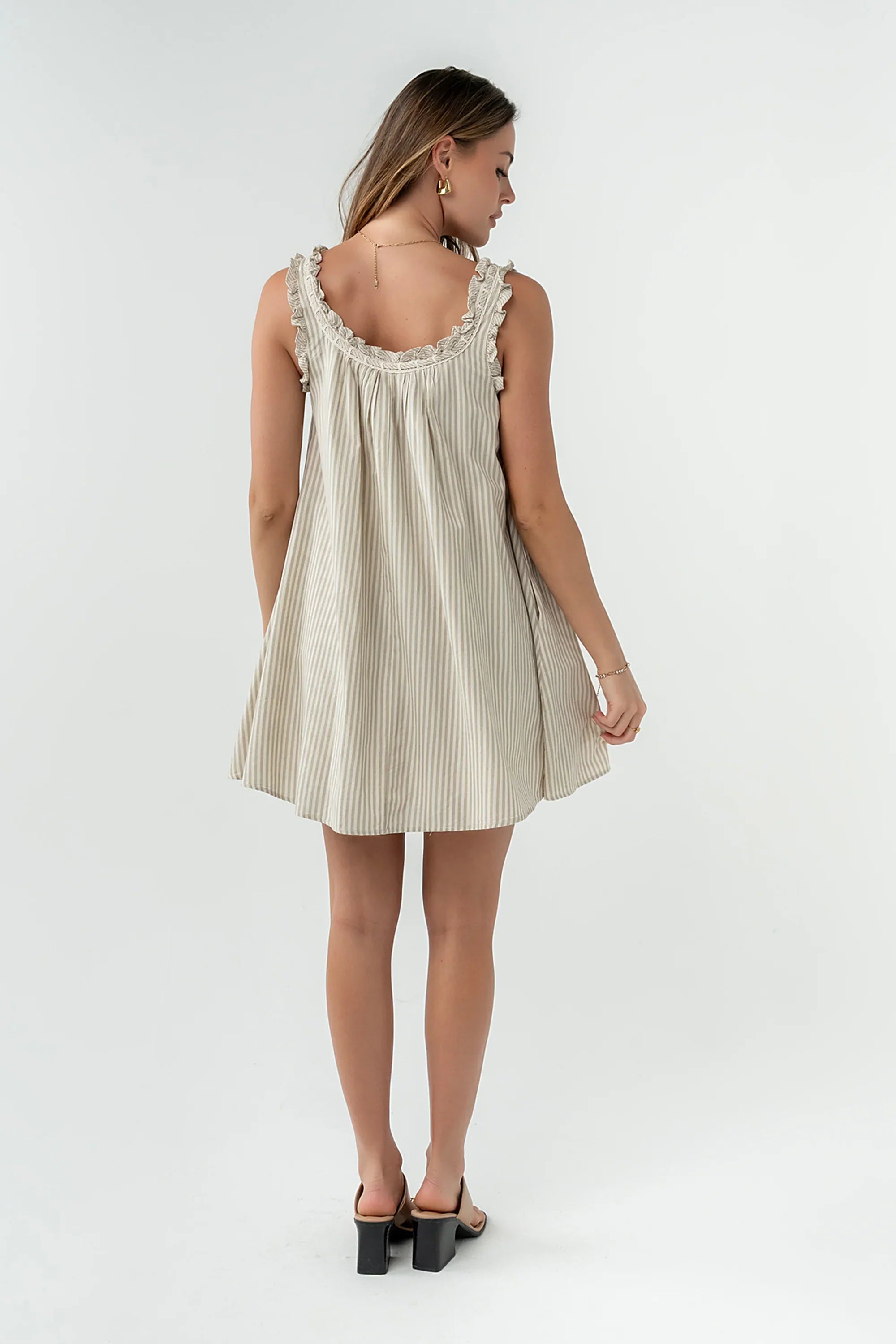 Calliope Striped Baby Doll Dress