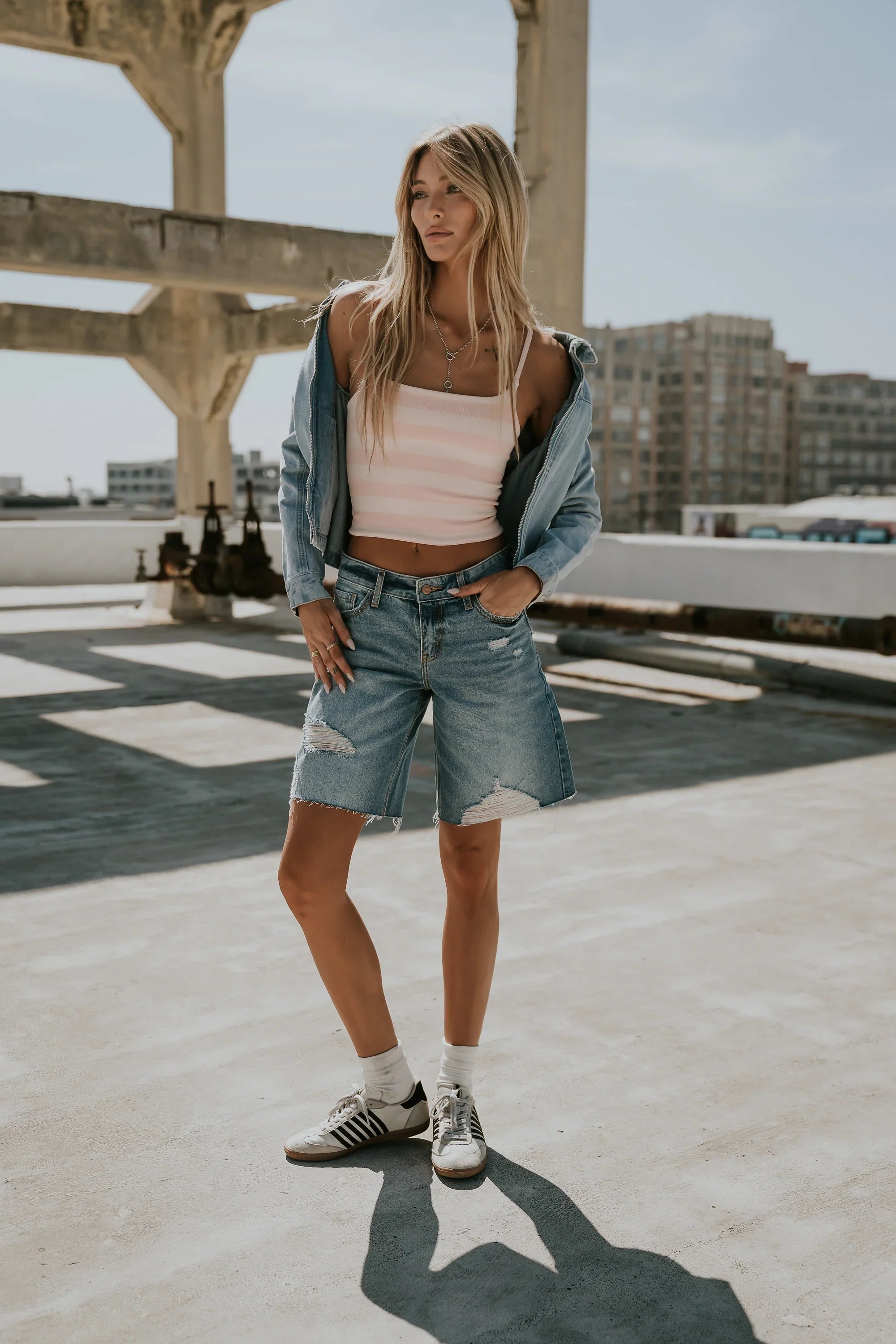 Winston Distressed Bermuda Shorts