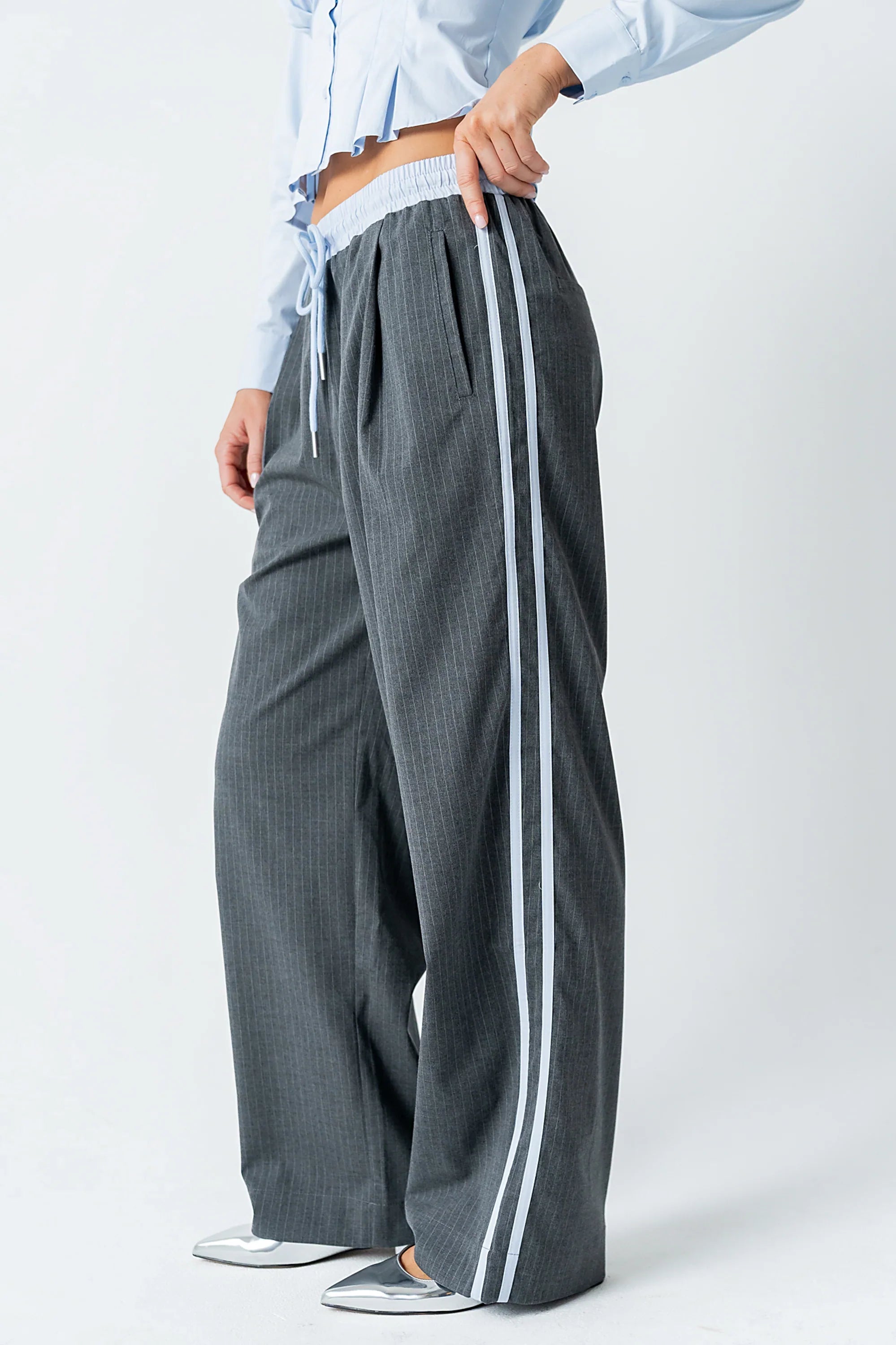 Connor Contrast Wide Leg Pants
