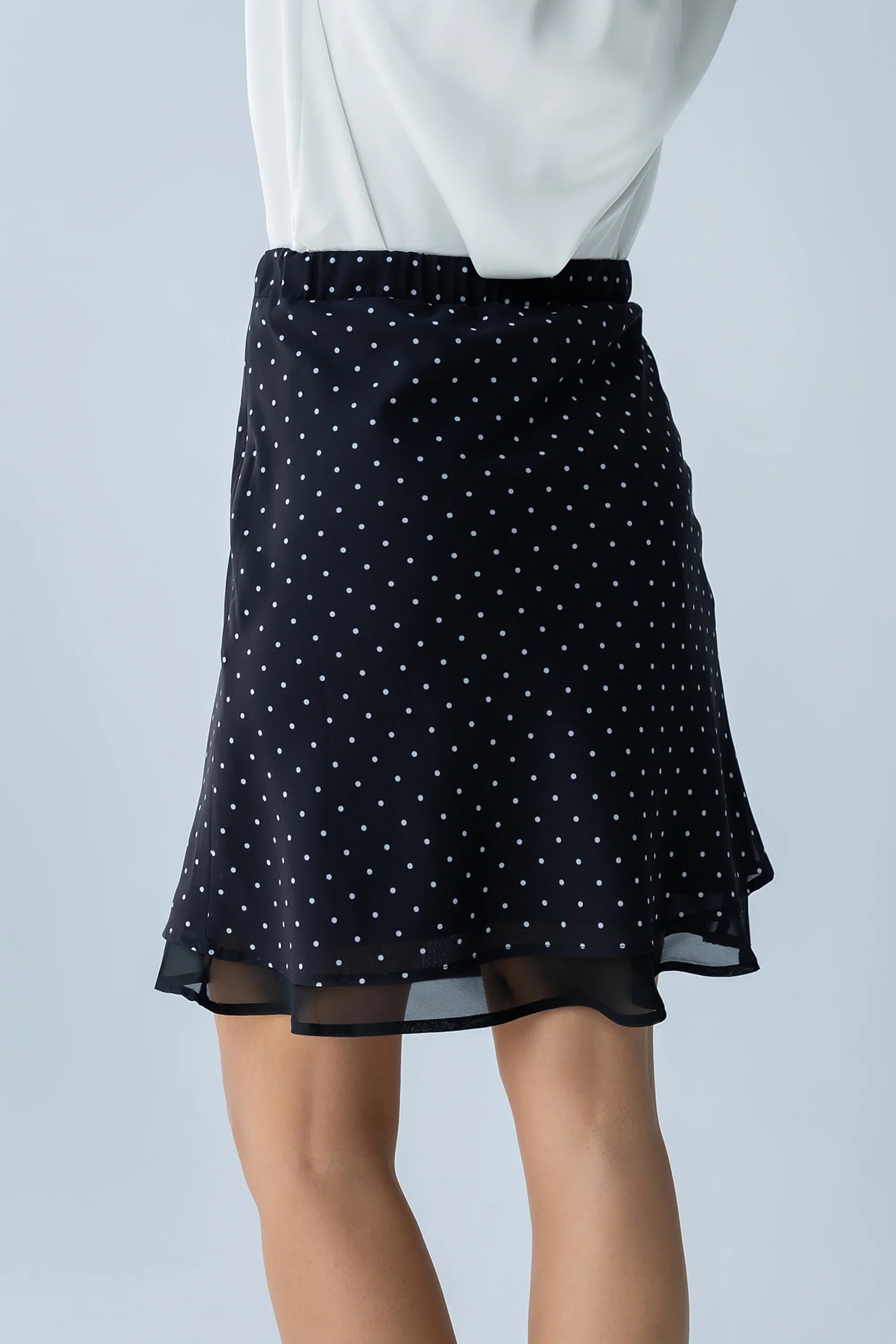 Kennedy Polka Dot Skirt in Black