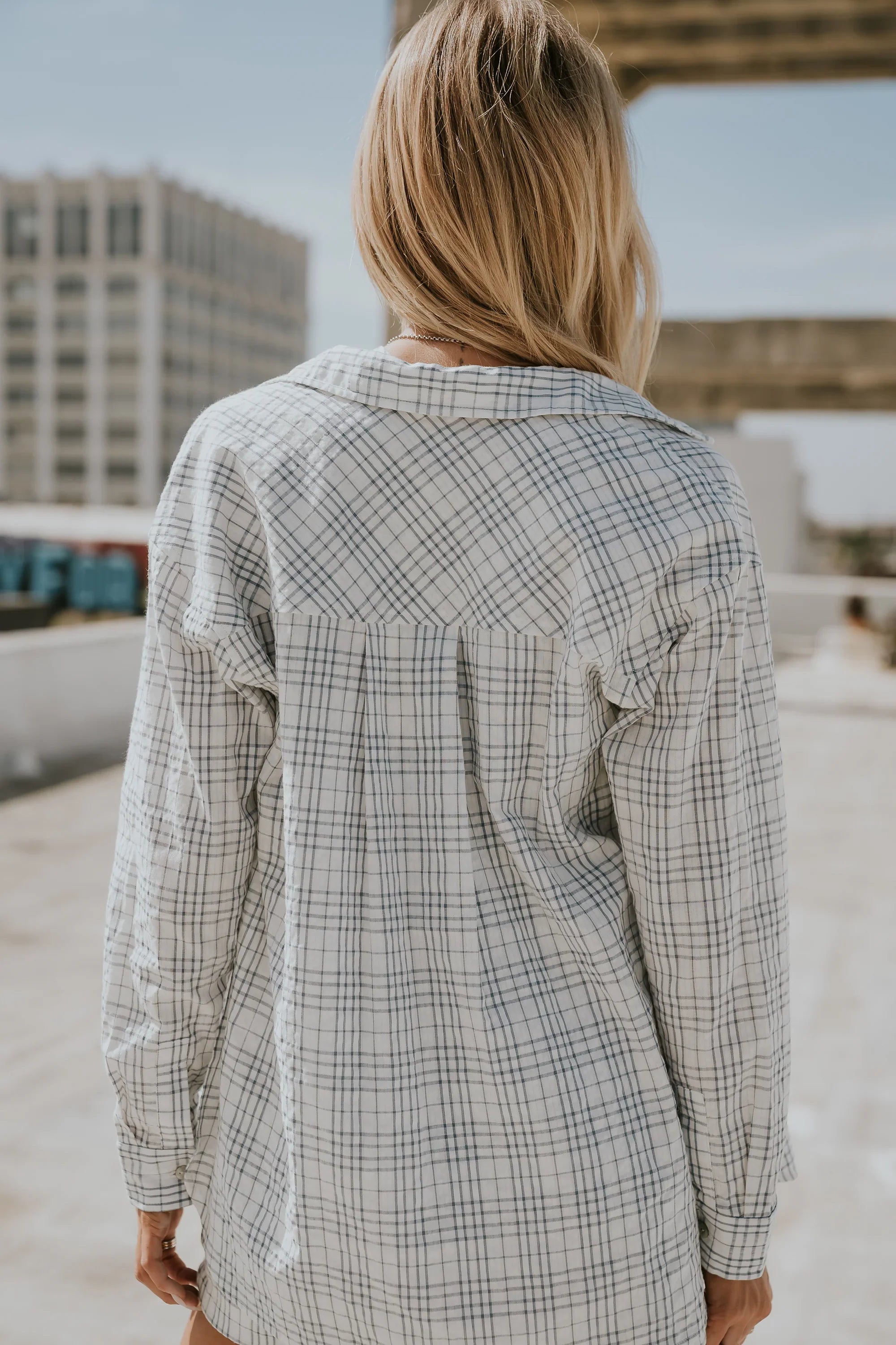Viola Plaid Button Up