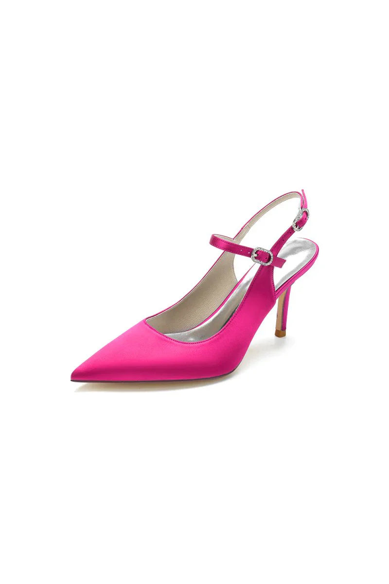 Simple Slingback Pointed Toe High Heels
