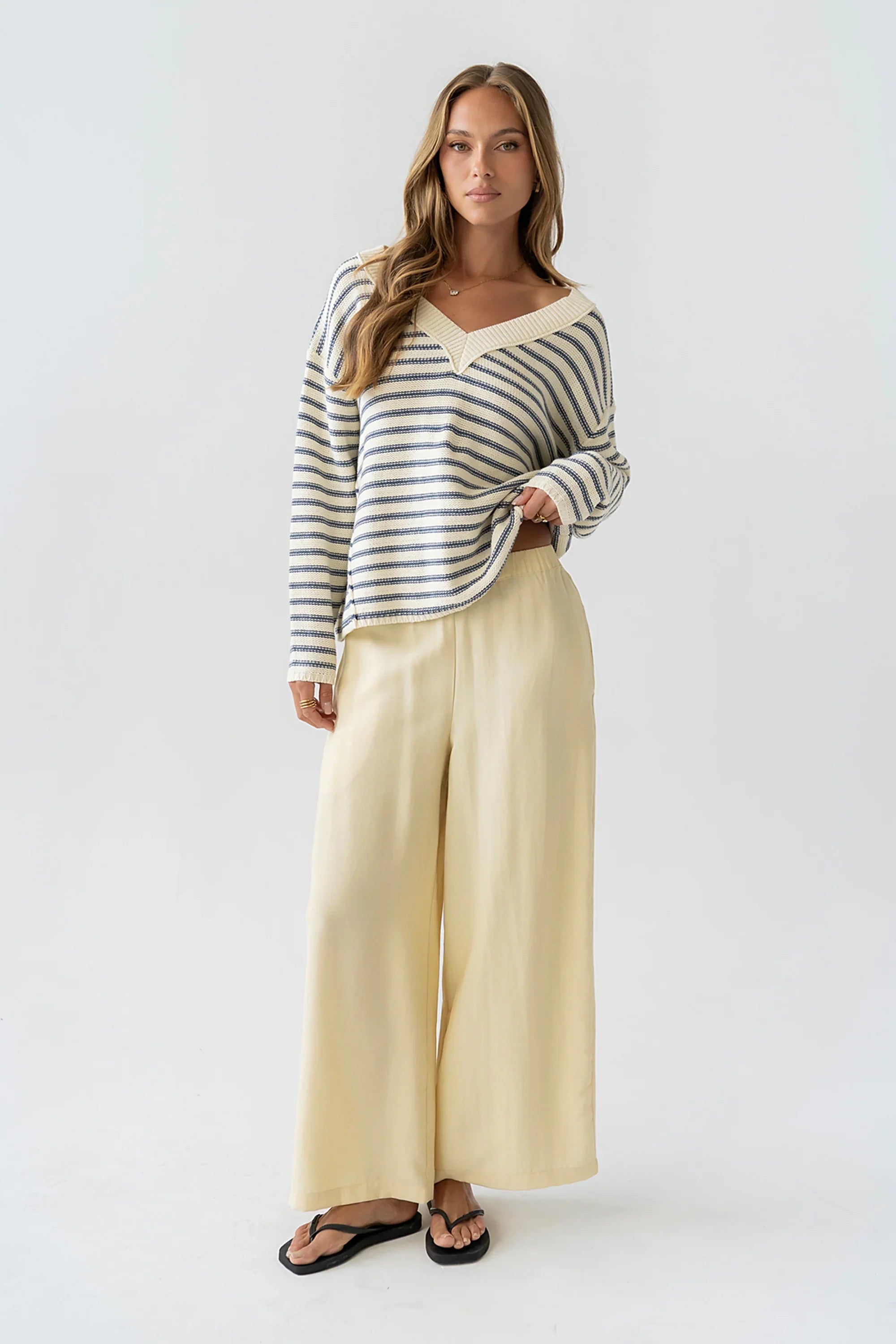 Amberly Striped Oversized Sweater
