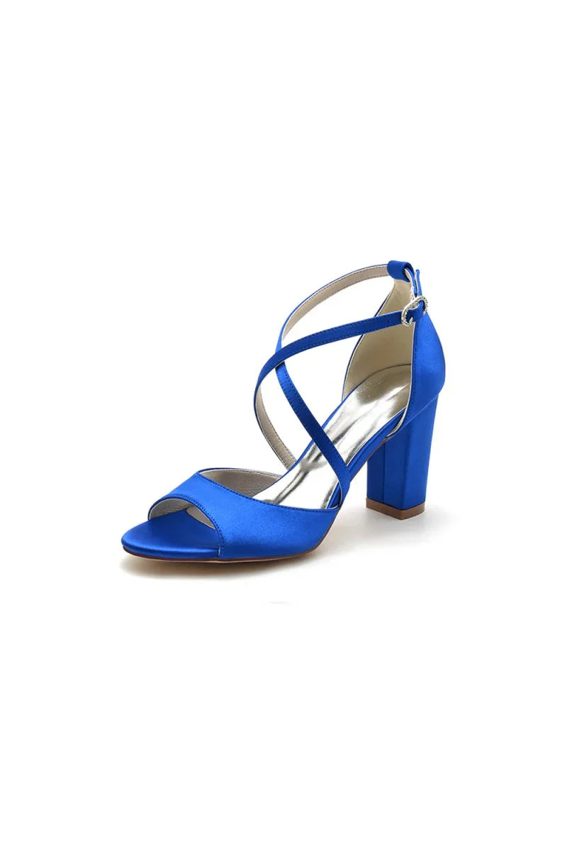 Peep Toe Cross Strap High Heels Party Shoes