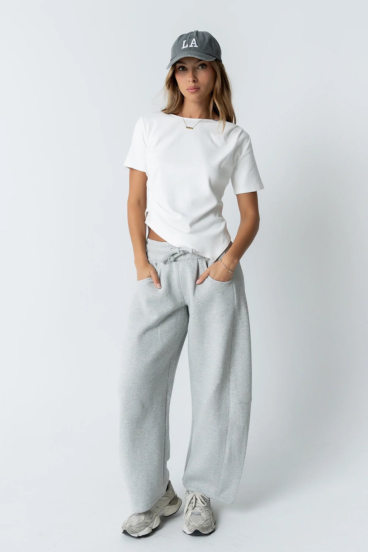 Maribel Barrel Sweatpants in Grey FINAL SALE