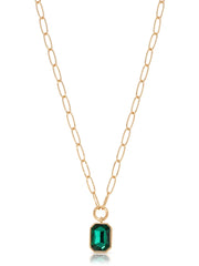 Deco Crystal Pendant Necklace