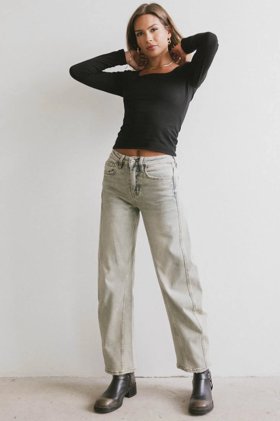 Frenchie Barrel Jean FINAL SALE