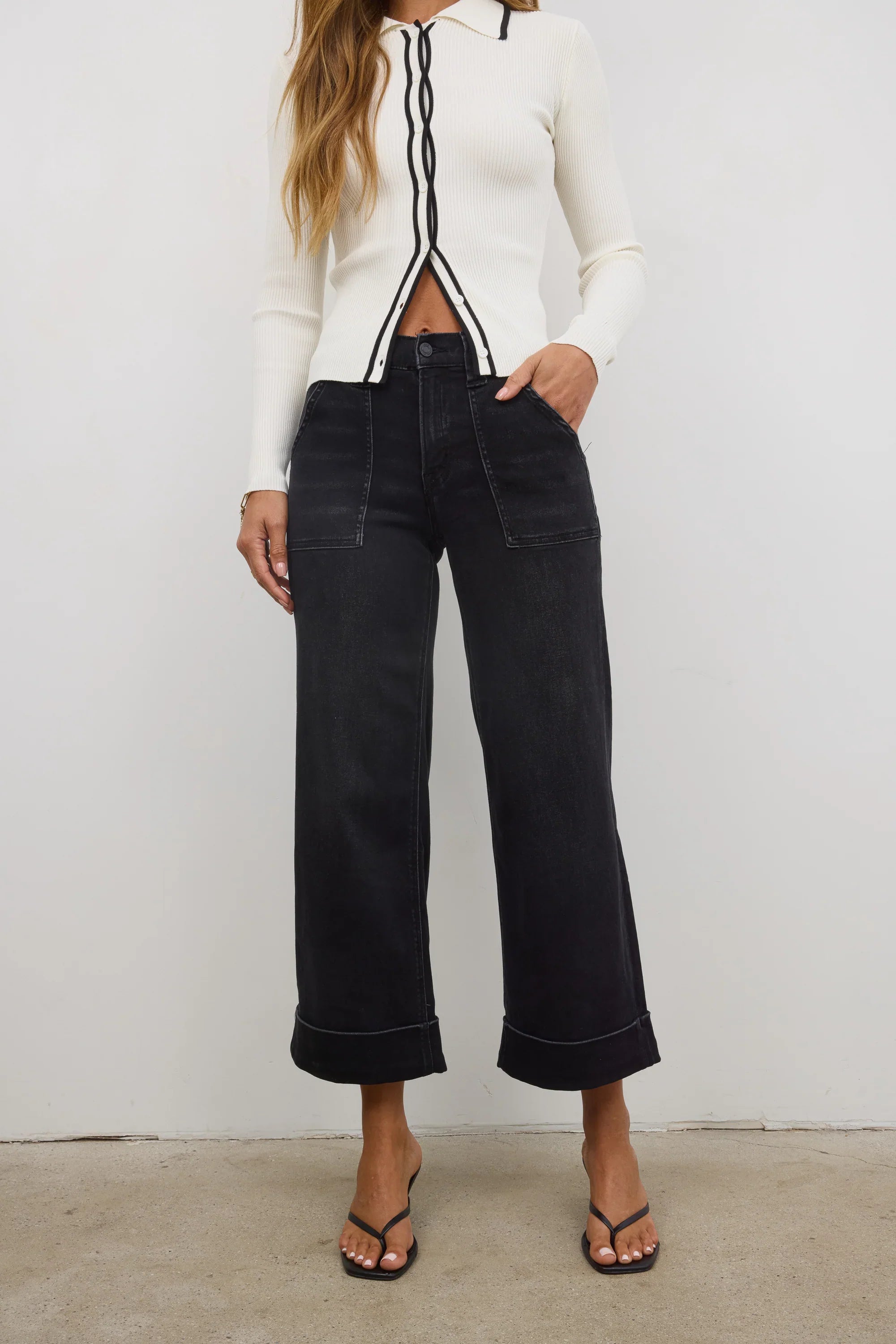 Kayden Cuffed Wide Leg Jeans FINAL SALE