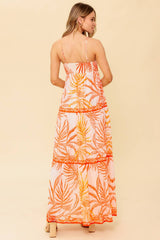 TROPICAL LAGOON O RING MAXI DRESS