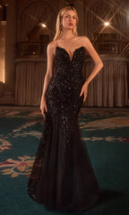 STEPHANIE GOWN MERMAID EVENING DRESS WITH JACKET