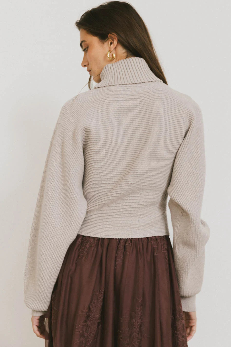 Gracelyn Turtleneck Sweater in Fog FINAL SALE