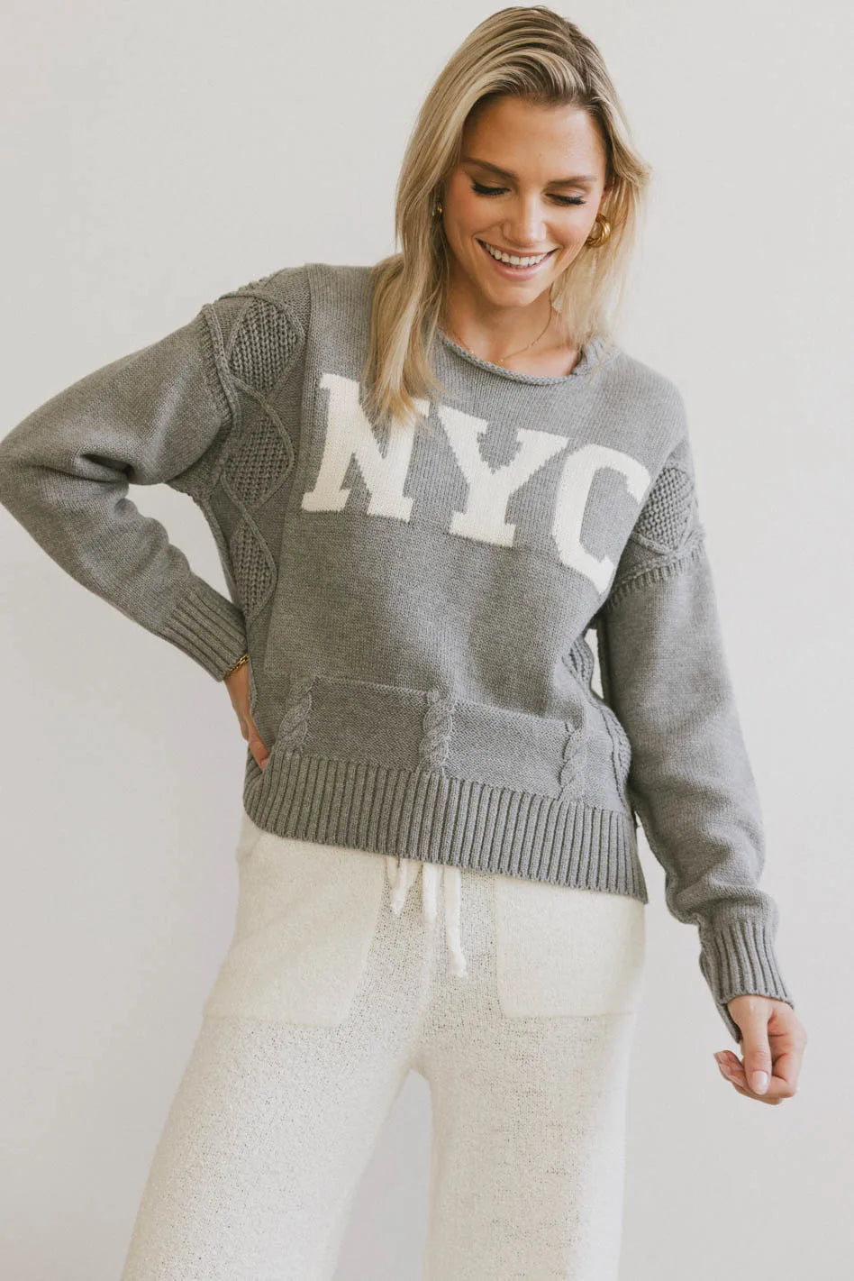 NYC Cable Knit Sweater FINAL SALE