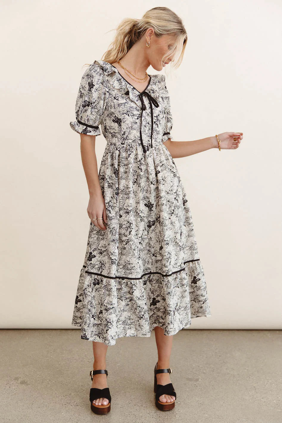 Petra Floral Midi Dress