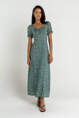 Camden Floral Maxi Dress in Green