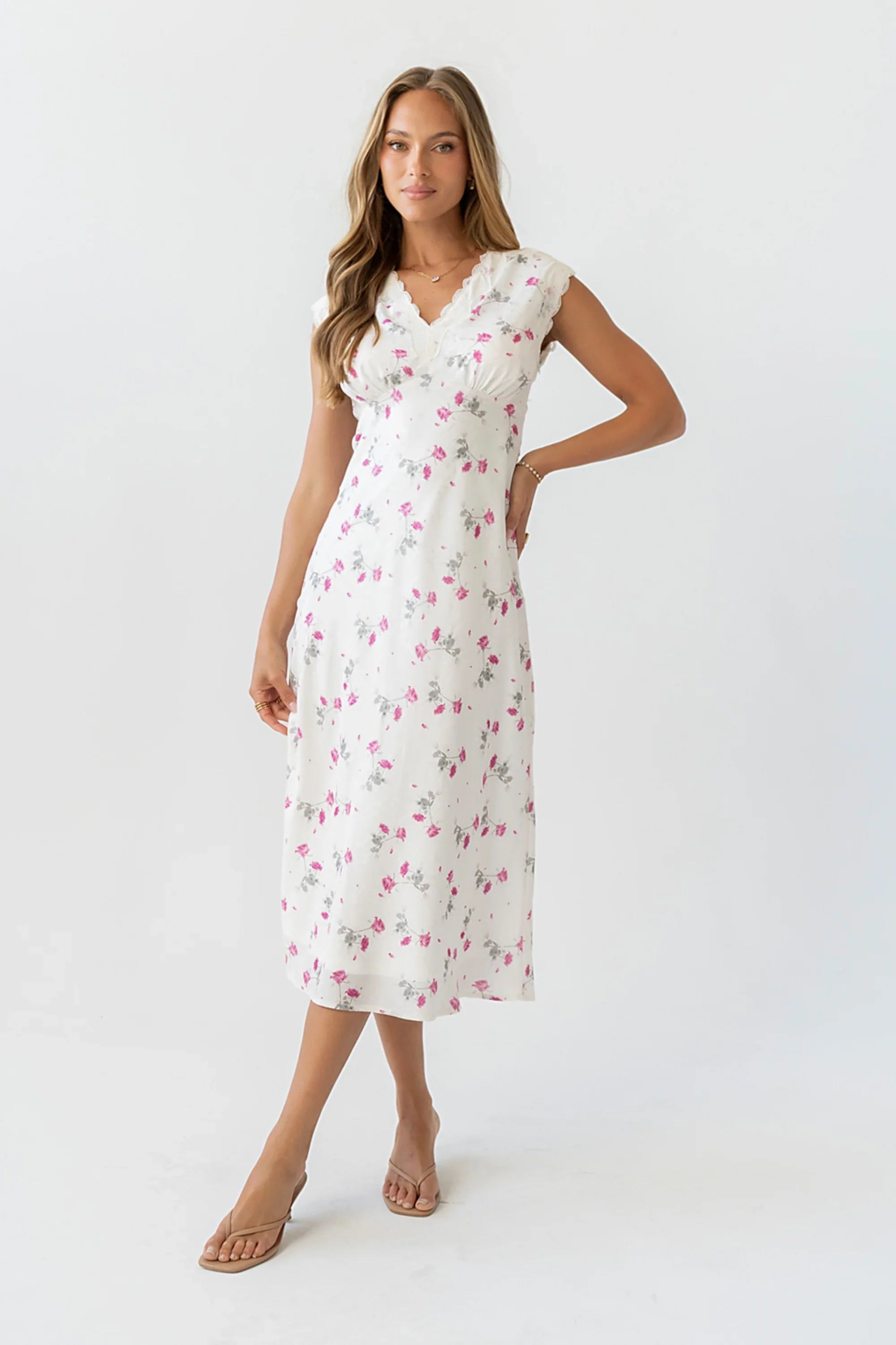 Brinkley Floral Maxi Dress in Berry