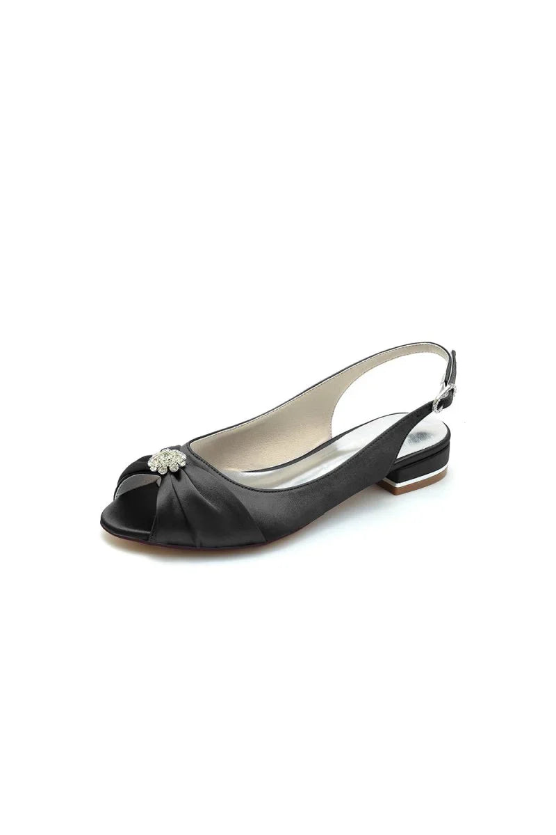 Open Toe Flats with Bow Cocktail