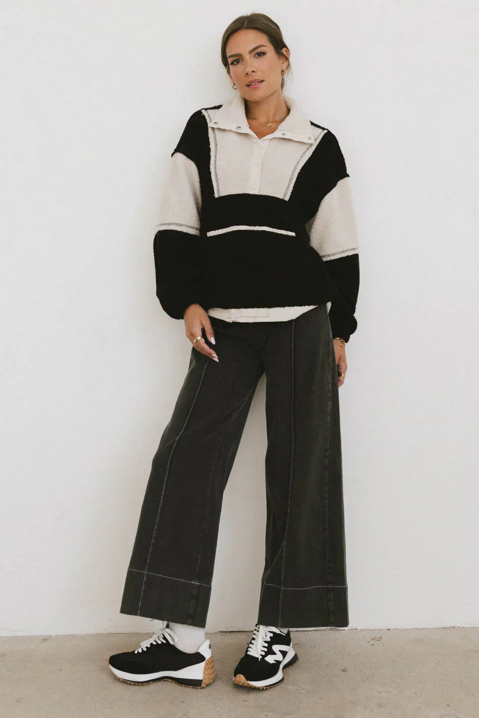 Indra Quarter Zip in Black FINAL SALE