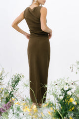 Opal Textured Skirt in Brown