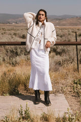 Gabby Fleece Zip Up in Cream FINAL SALE