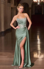 Femka Gown Draped Waist Strapless Dress