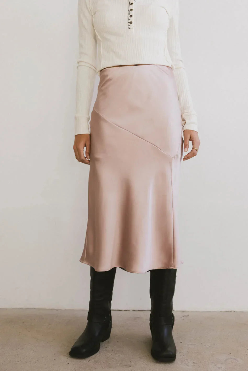 Zada Midi Skirt in Blush FINAL SALE