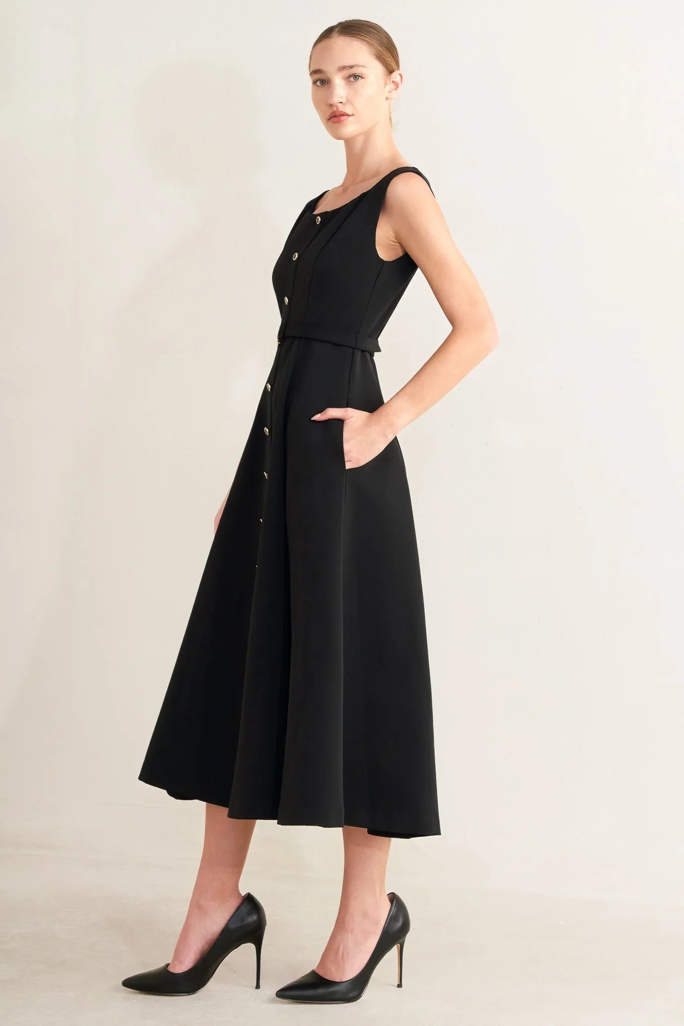 PARIS AFTER DARK MIDI DRESS