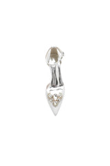 Pointed Toe Glitter Ankle Strap Rhinestone High Heels