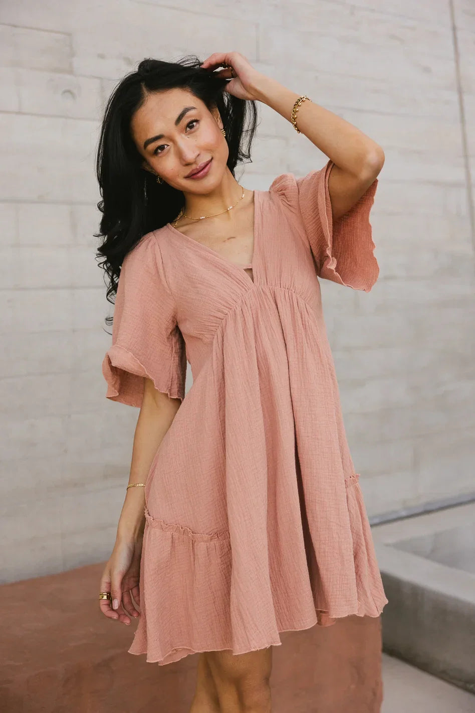Slow It Down Mini Dress in Terracotta FINAL SALE