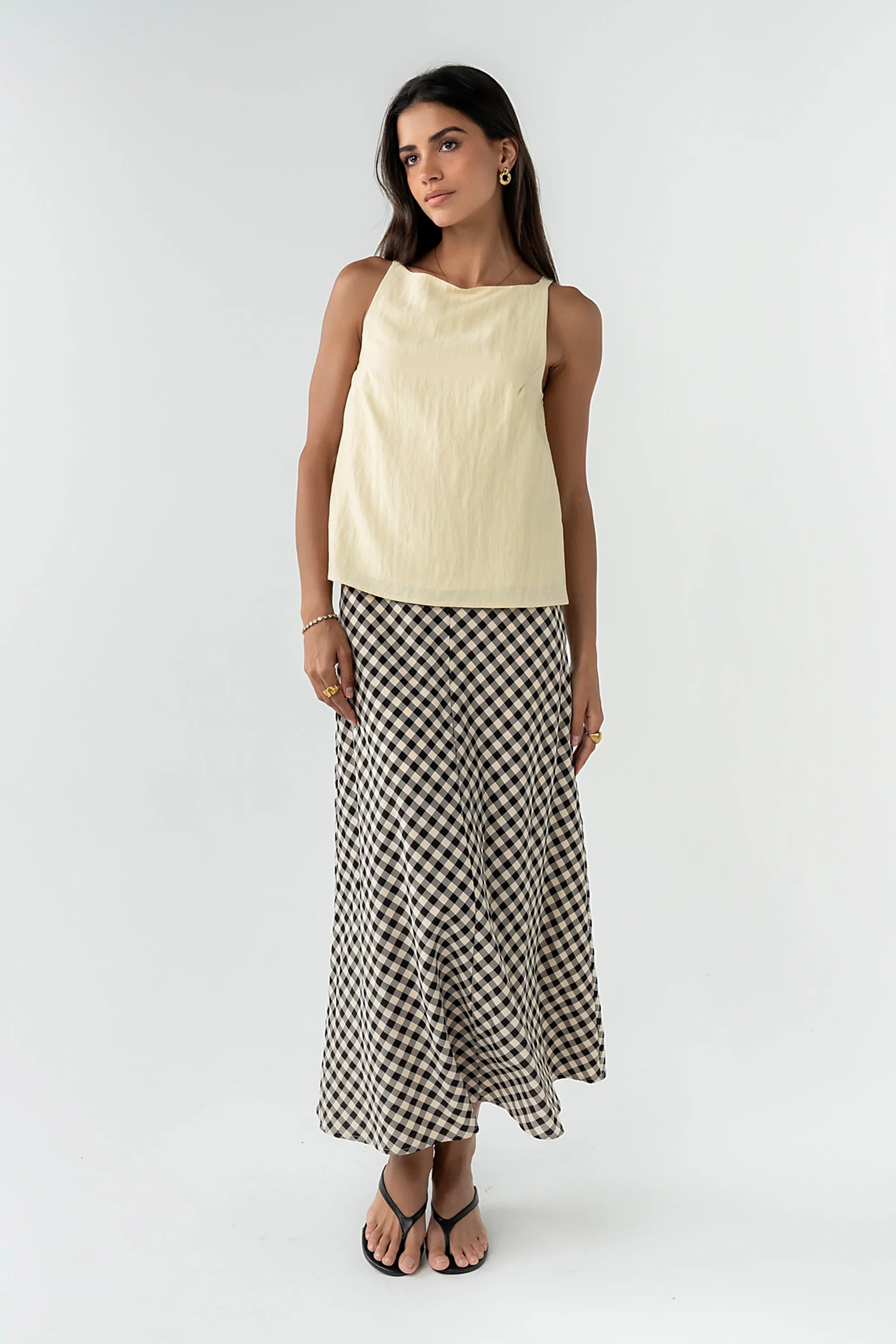 Posie Gingham Maxi Skirt