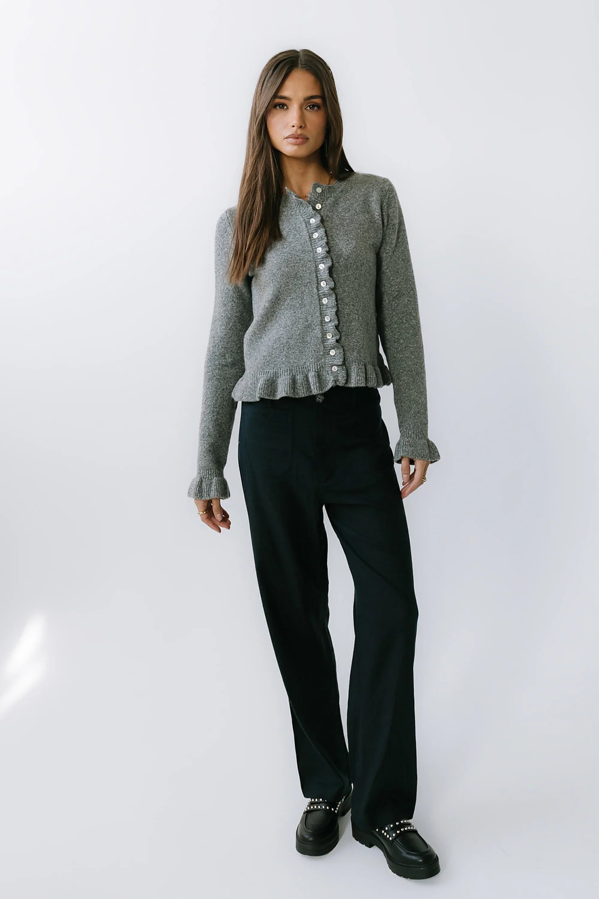 Lander Wide Leg Pants in Navy