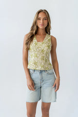 Sasha Floral Plunge Top