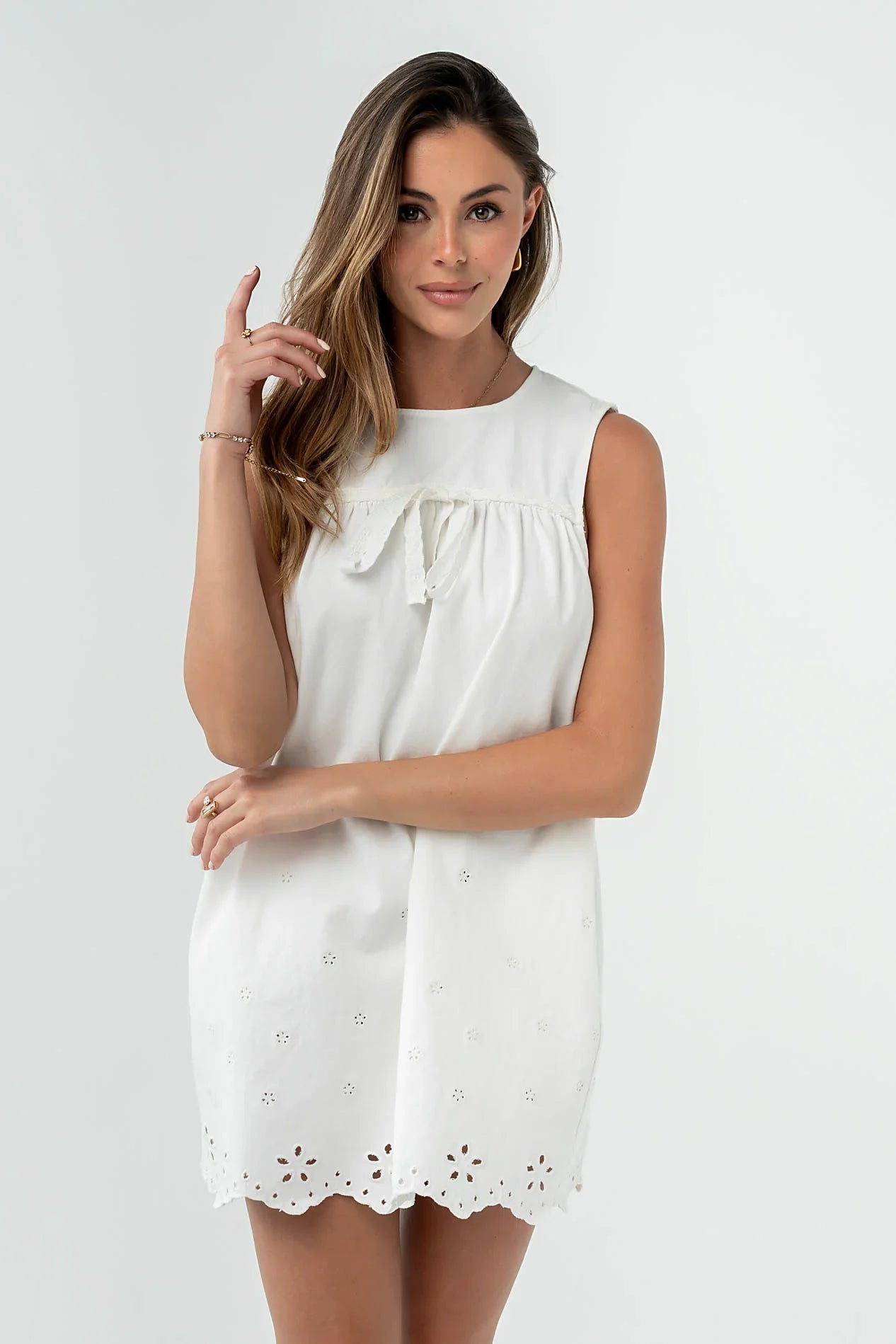 Peyton Embroidered Mini Dress