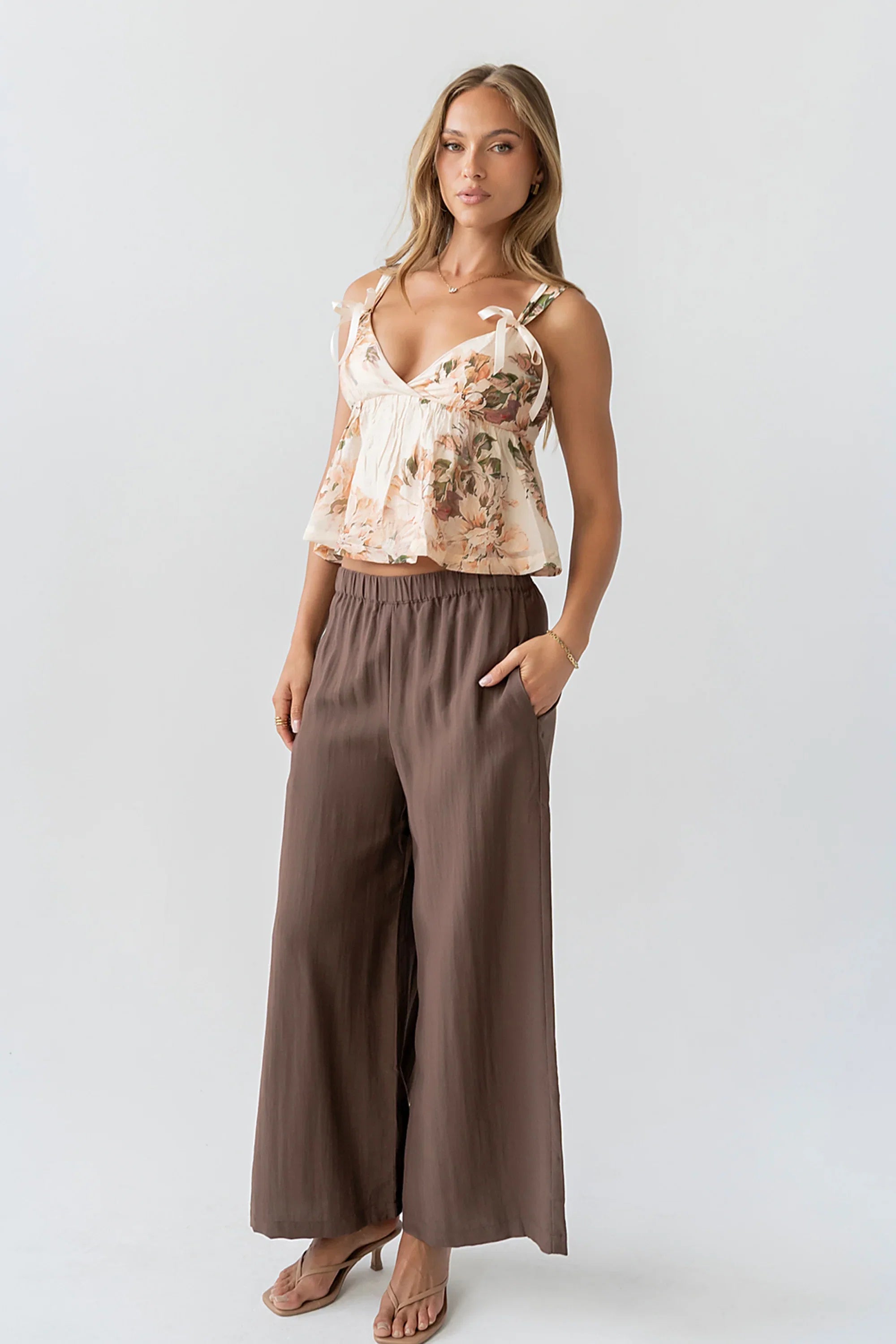 Maylee Ribbon Floral Tank