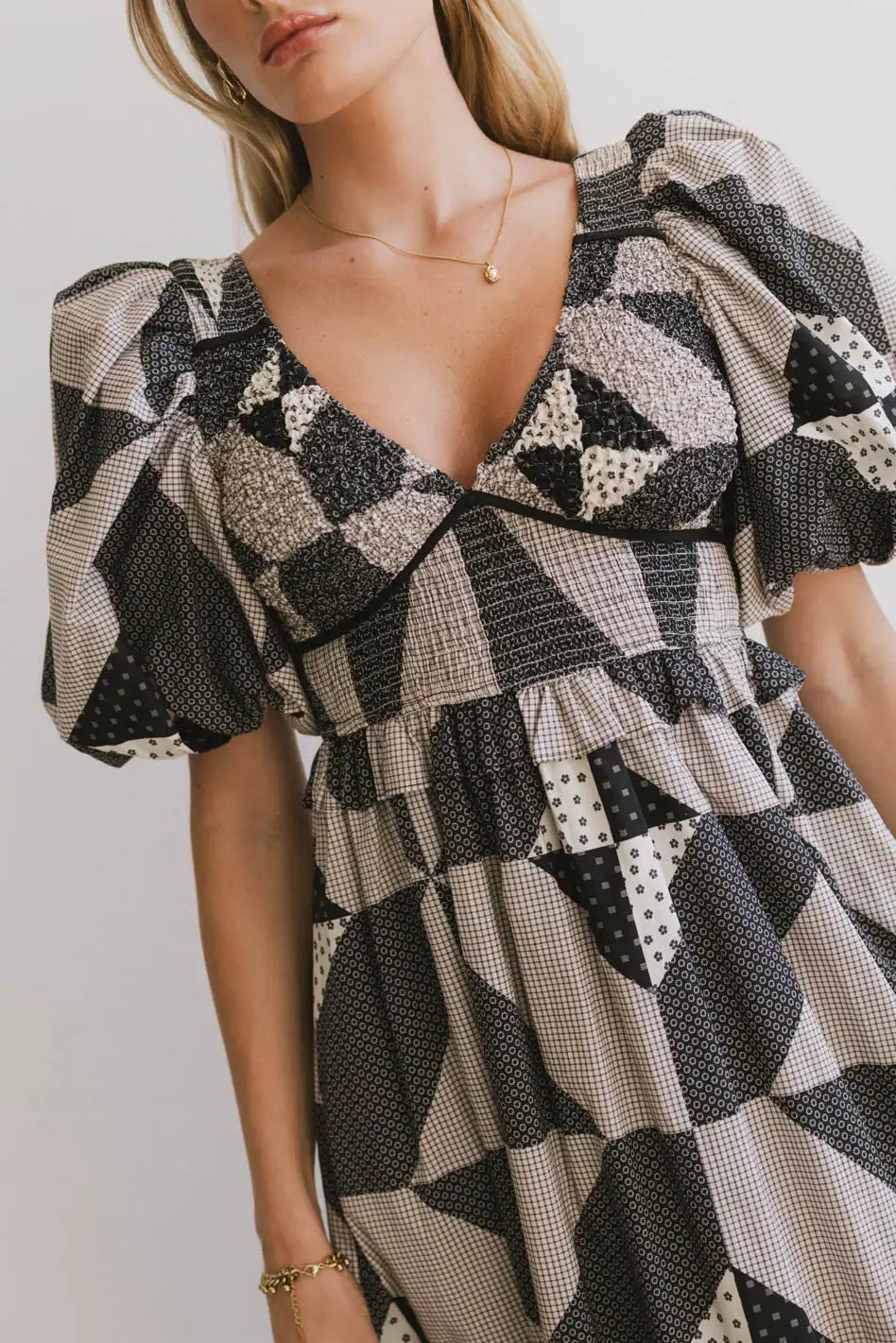 Brielle Patchwork Midi Dress FINAL SALE