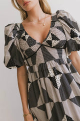 Brielle Patchwork Midi Dress FINAL SALE