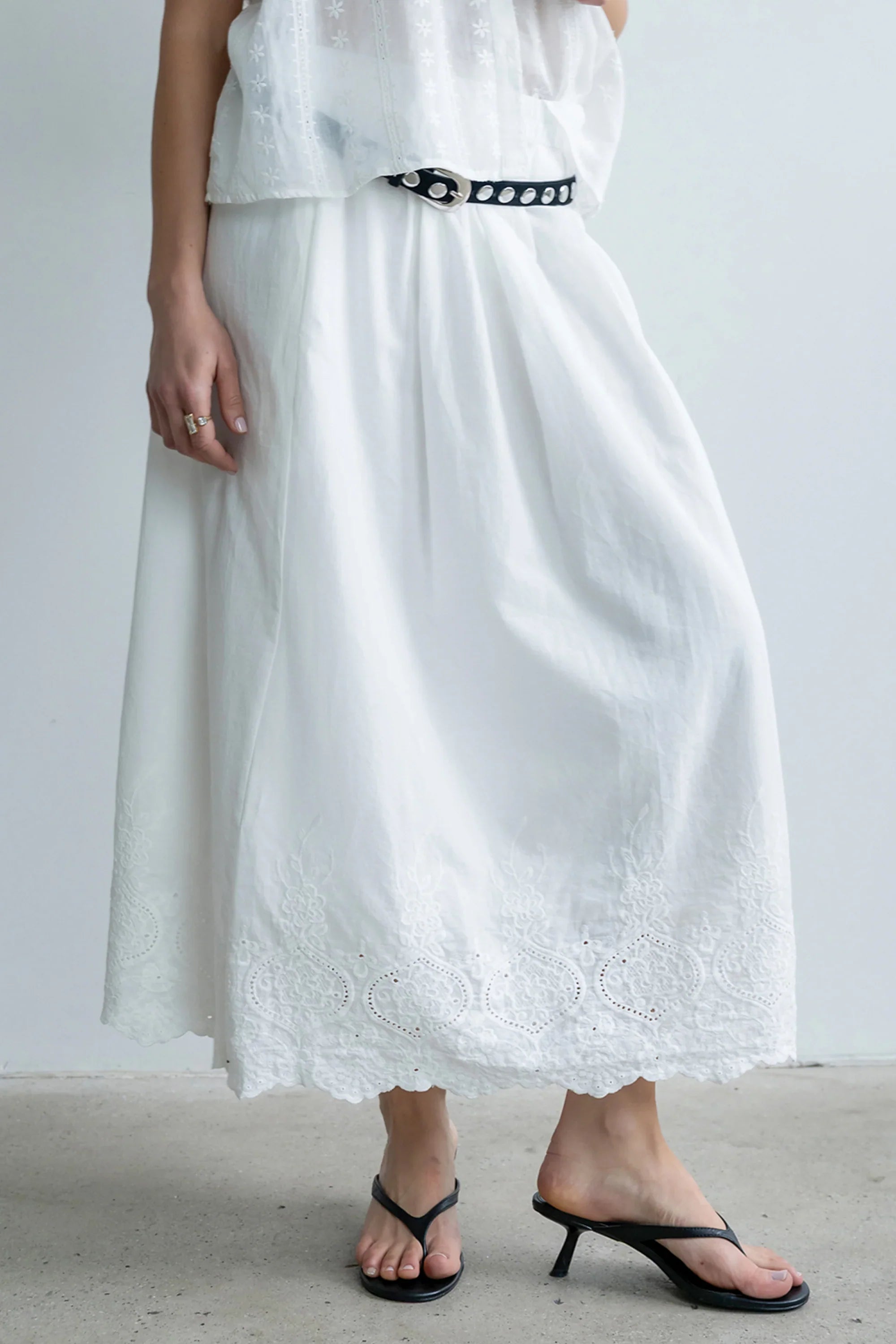 Chloe Embroidered Maxi Skirt