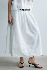 Chloe Embroidered Maxi Skirt