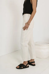 Bella Straight Leg Jeans in Cream FINAL SALE