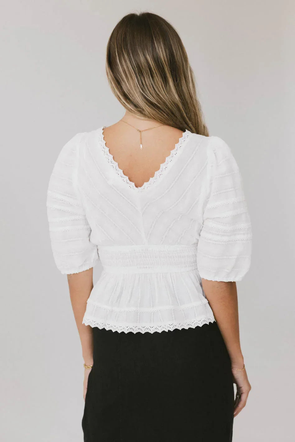 Nika Lace Ruffle Blouse FINAL SALE