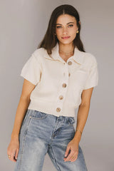 Hayes Knit Cardigan in Cream FINAL SALE