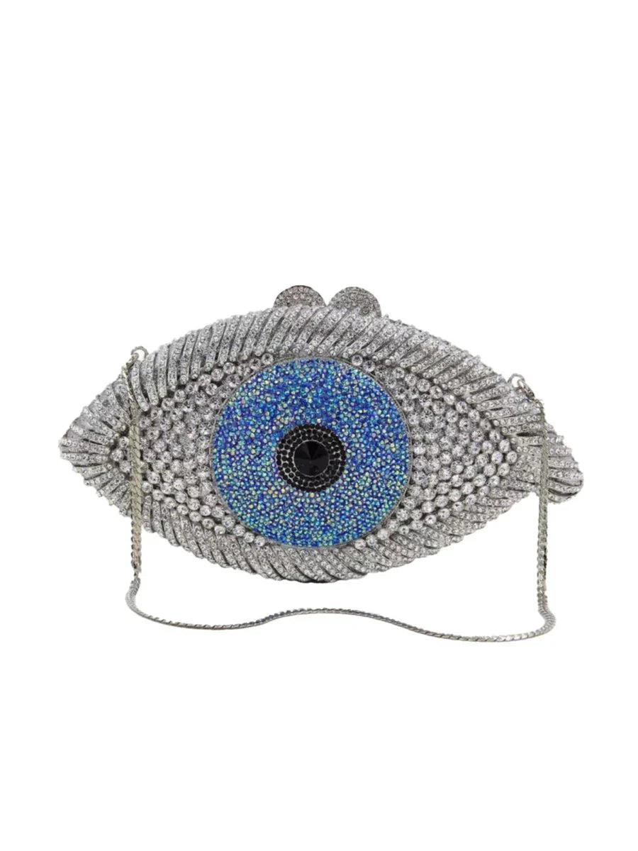 Womens EYE SEE U Rhinestone Evening Clutch bags Handmade