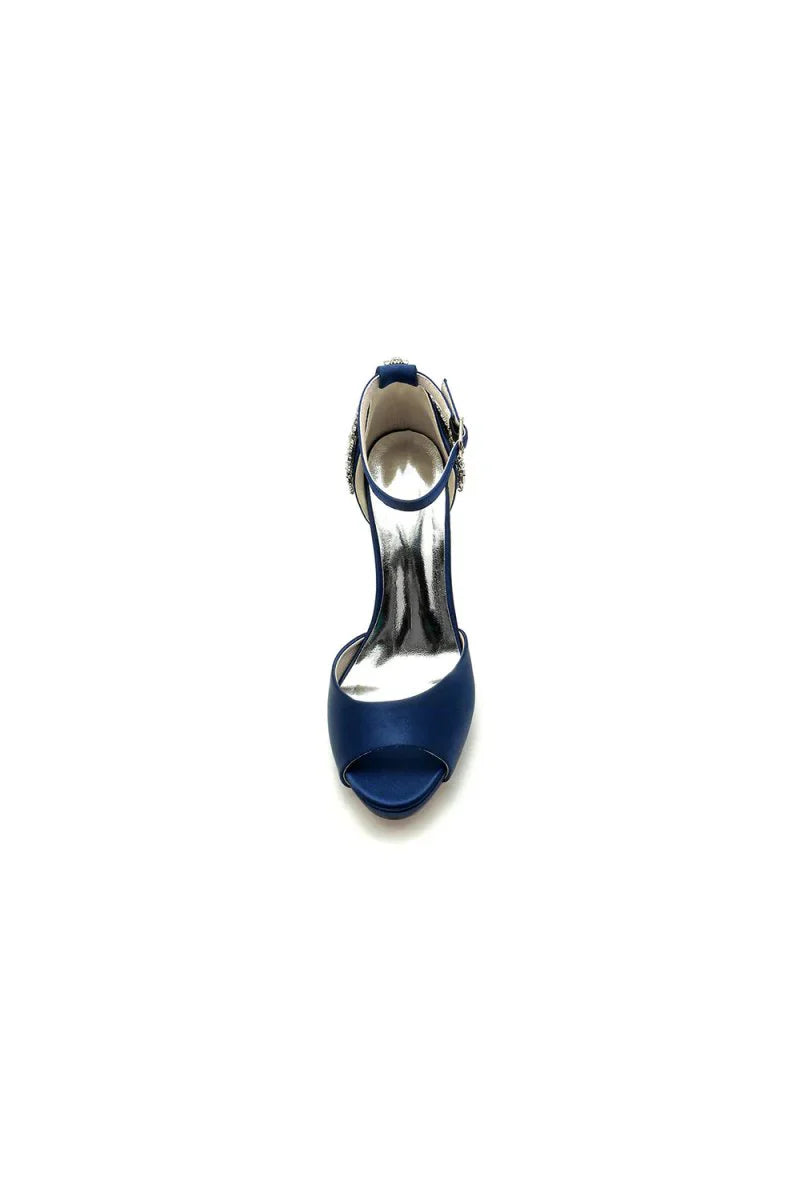 Party Peep Toe Rhinestone Embellished High Heels