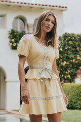 Wesley Baby Doll Top in Yellow