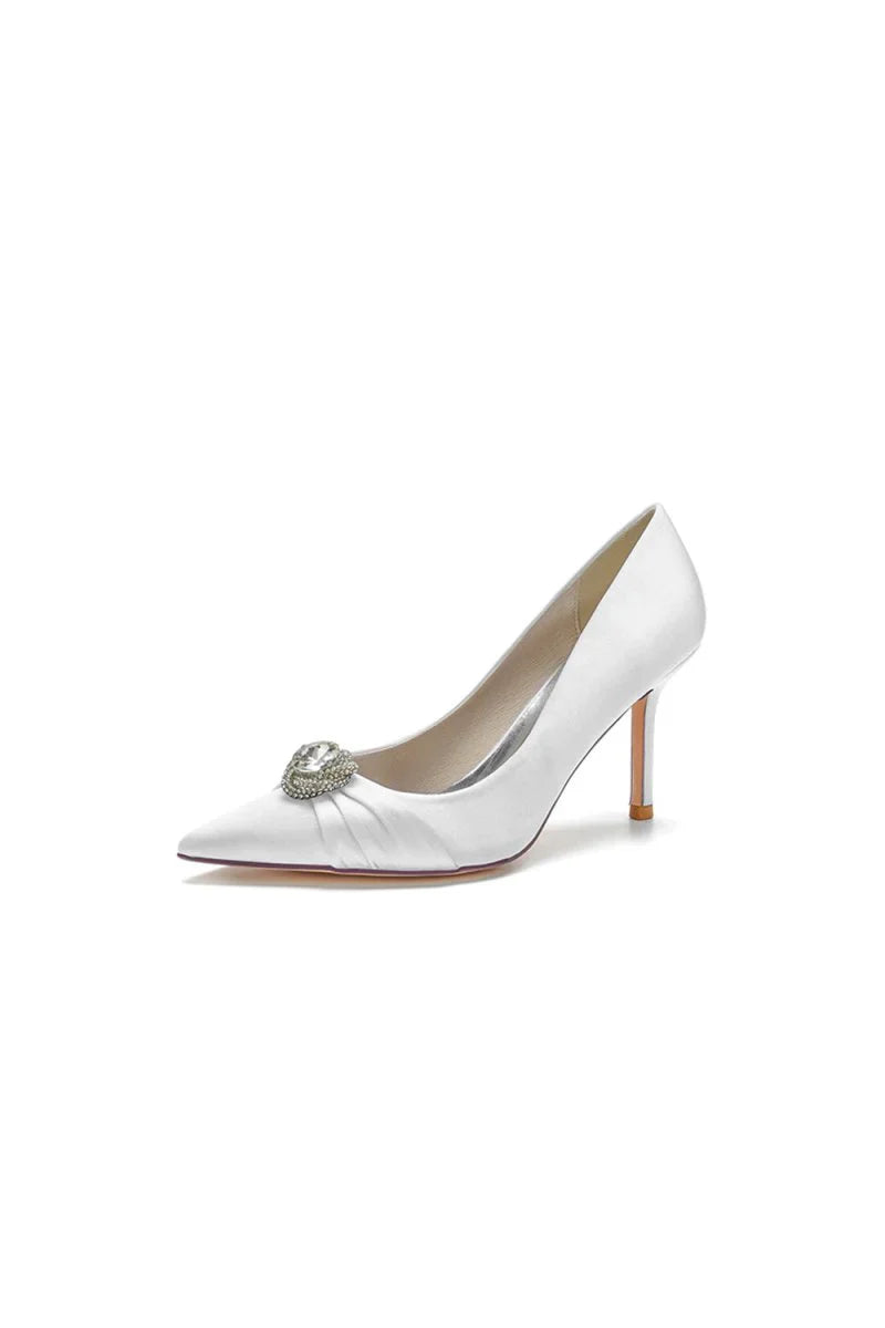 Cocktail Pointed Toe Crystal High Heels
