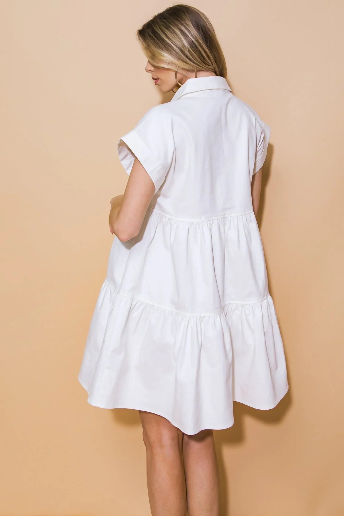 TIMELESS BEAUTY WHITE SWING DRESS