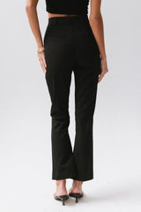 Willow Slim Straight Trouser in Black