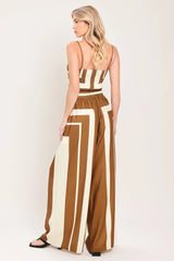 LUXE COAST BROWN IVORY TOP PANT SET